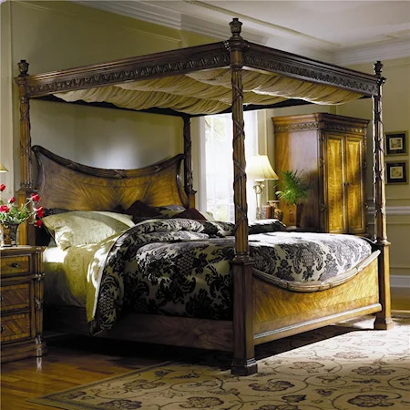 Queen Poster Bed with Canopy